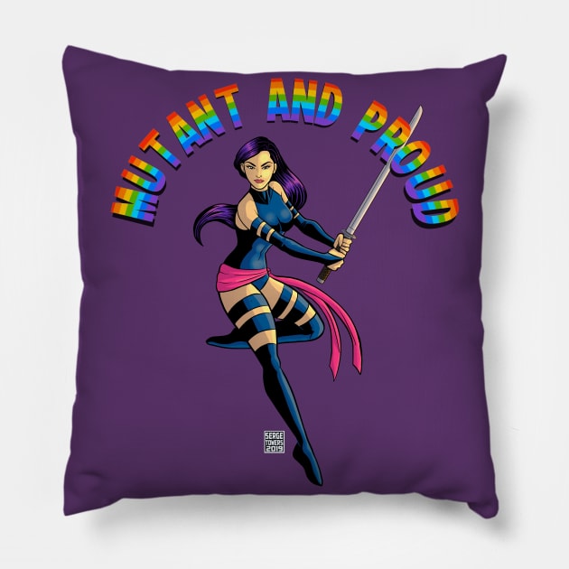 Psylocke Mutant And Proud Pillow by sergetowers80
