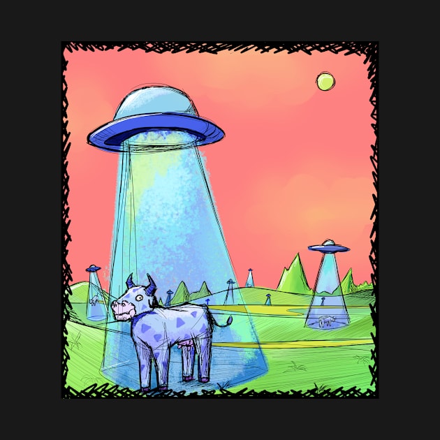 Ufo's stealing cows by Griffit