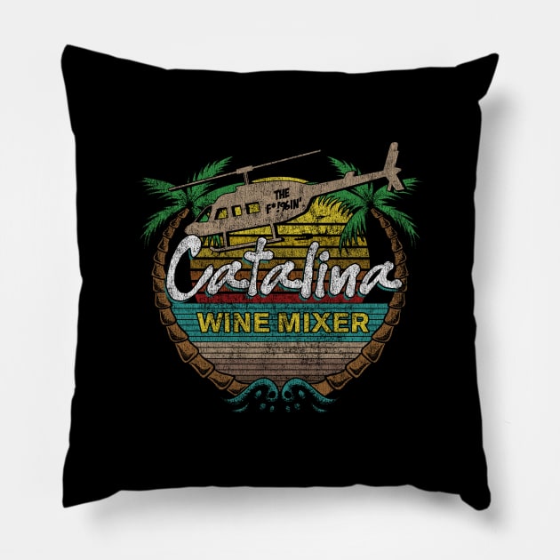 Retro Catalina Wine Mixer Pillow by Flippin' Sweet Gear