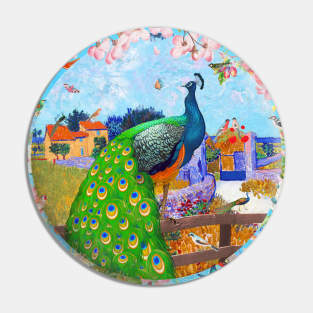 Peacock Farm Pin