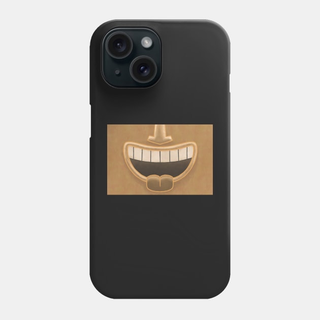 Caramel Tiki Smile Mask! Phone Case by ErinKantBarnard