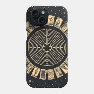 Labyrinth and Tarot Wheel Phone Case