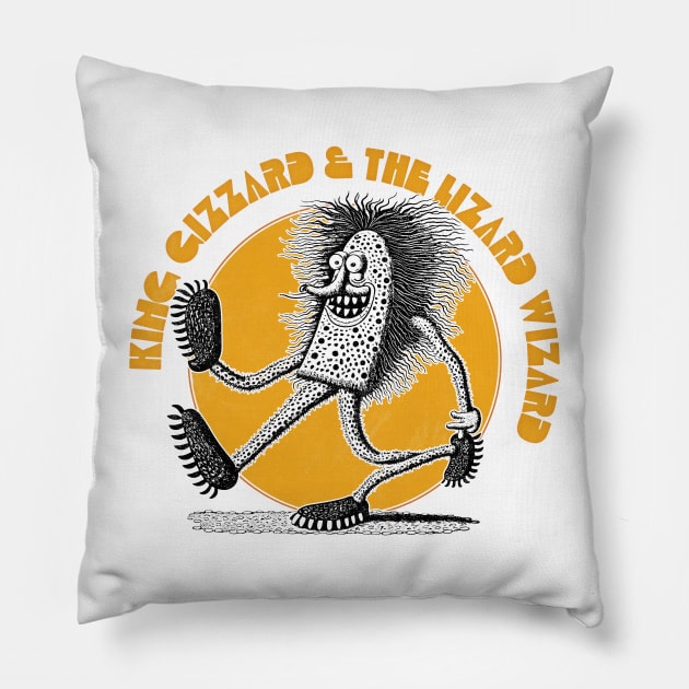 King Gizzard & The Lizard Wizard - Original Fan Art Pillow by unknown_pleasures