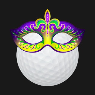 Golf Mardi Gras Carnival Mask Golf Tournament Lover T-Shirt