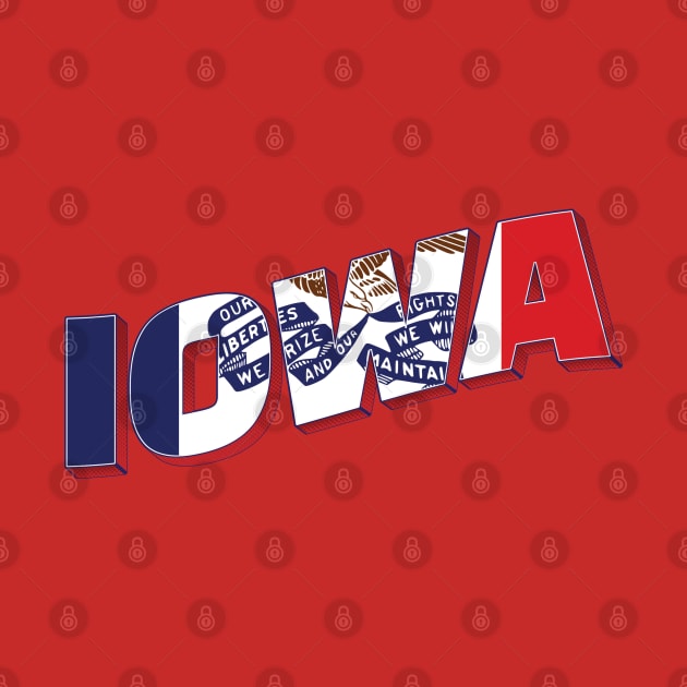 Iowa vintage style retro souvenir by DesignerPropo