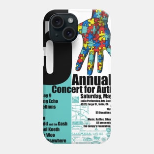 5th Annual Concert for Autism flyer tee 2012 Phone Case