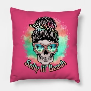 Salty li Beach Messy Bun Pillow