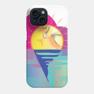 sunset kitty Phone Case