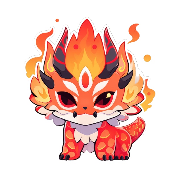 Cute Chibi Pixiu Creature by SundayDonuts