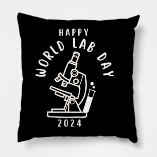 Happy World Lab Day 2024 Pillow