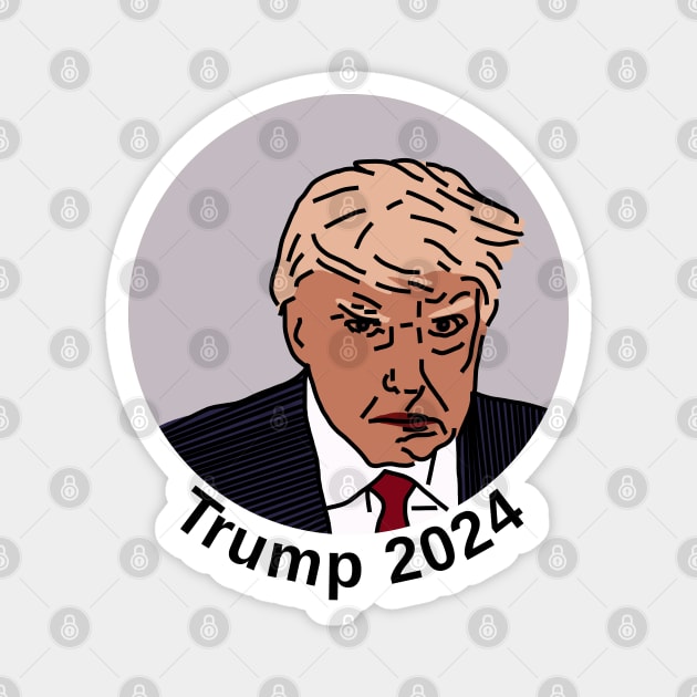 Trump 2024 Magnet by ellenhenryart