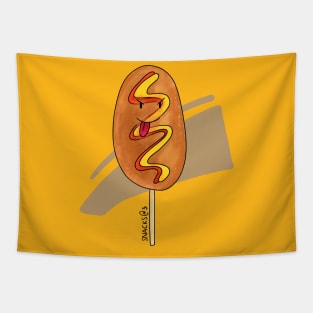 Corn Dog on Stick Tapestry