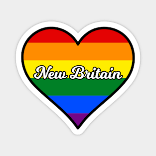 New Britain Connecticut Gay Pride Heart Magnet