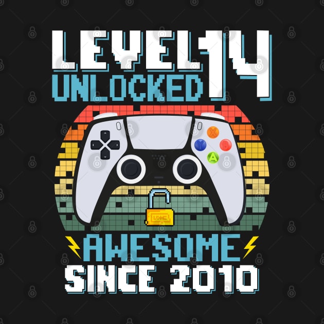 Level 14 Unlocked Awesome Since 2010 by Asg Design