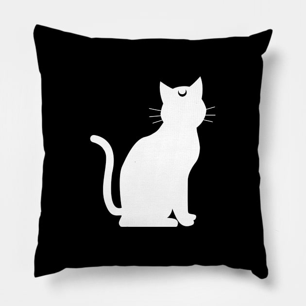 Moon Cat Pillow by Moonchildart