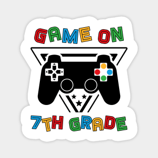 Back To School Game On 7th Grade Funny Gamer Kids Boys Magnet