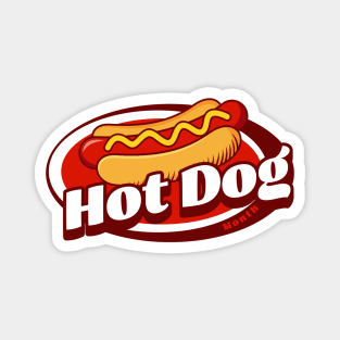 Retro Hot Dog Month Magnet