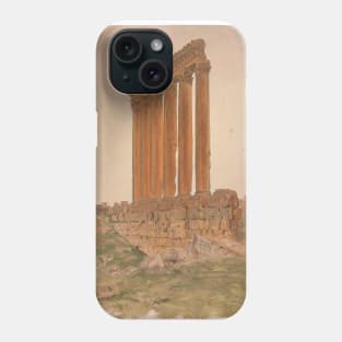 Ruins of the Temple of Zeus, Baalbek by Frederic Edwin Church Phone Case