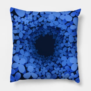 Floral pattern of small blue flowers Pillow