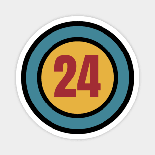 The Number 24 - twenty four - twenty fourth - 24th Magnet