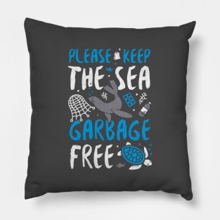 Please Keep the Sea Garbage Free - Marine Animals Pillow