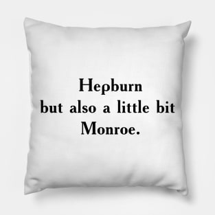 Hepburn + Monroe Minimalist Typography Design Pillow