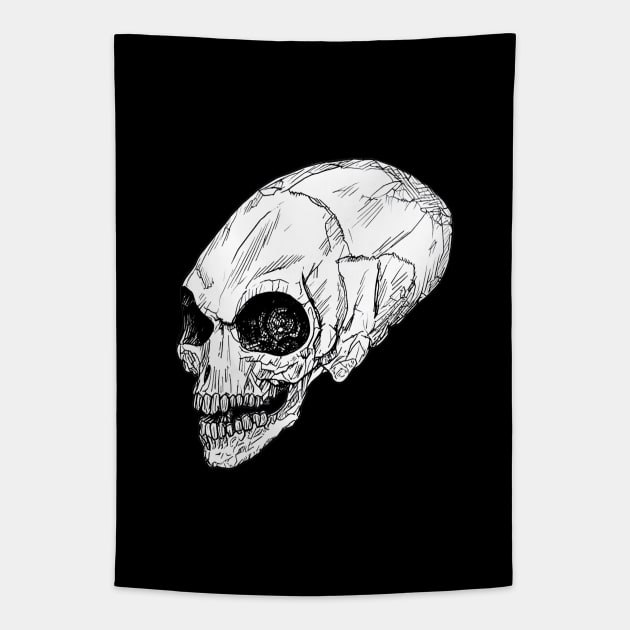 Crystal Skull -  Sketch Tapestry by Buff Geeks Art