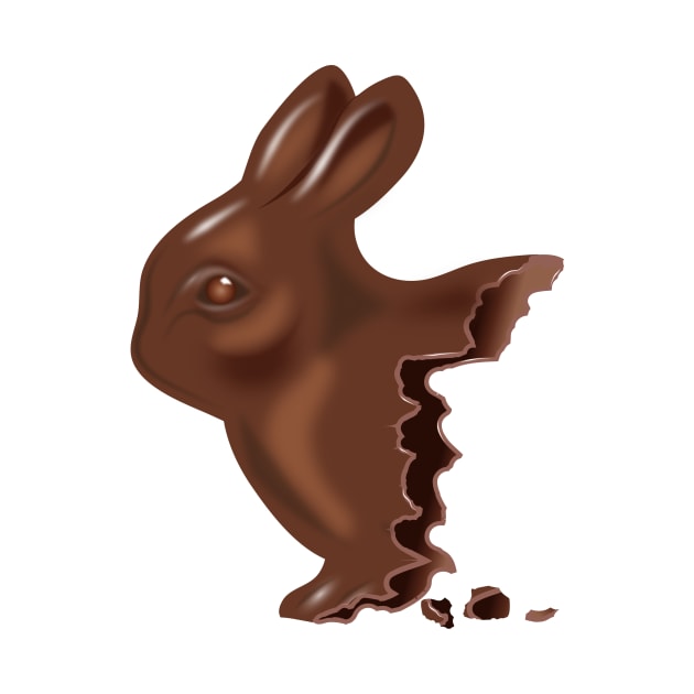 half eaten chocolate Easter bunny by Kisho