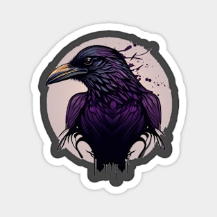 Raven Graphic Goth Black Crow Magnet