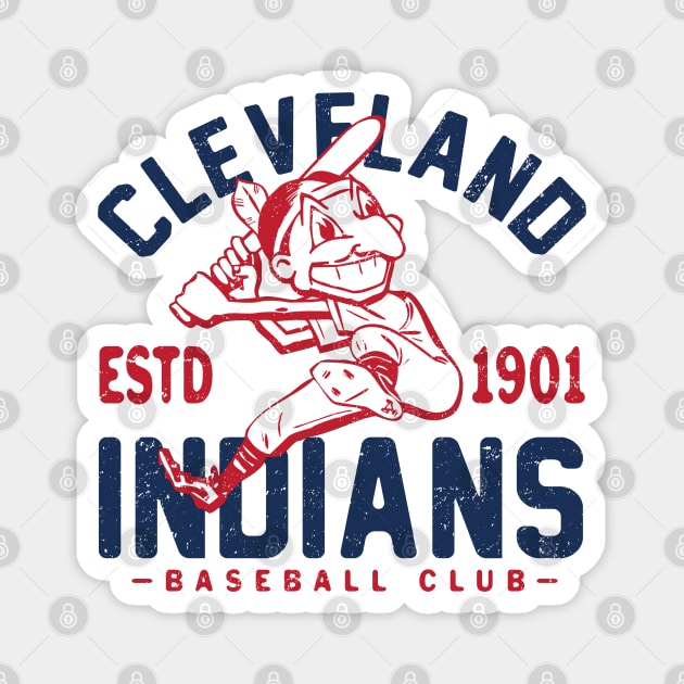 Retro Cleveland Indians by Buck Tee Magnet by Buck Tee