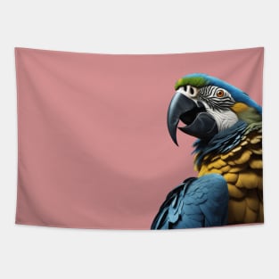 Blue Macaws Vividly Colored Tropical Birds Tapestry