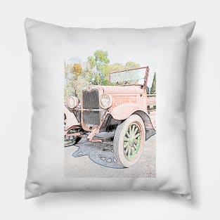 Unloved Vintage Car Pillow