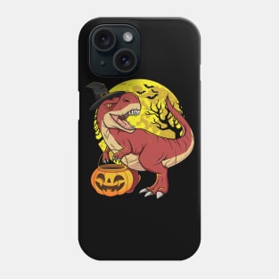 Dinosaur Trex Witch Spooky Full Moon Halloween Costume Phone Case