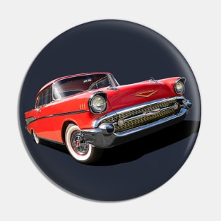 1957 chevrolet bel air in red Pin