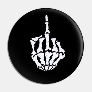 Skeleton Middle finger Pin