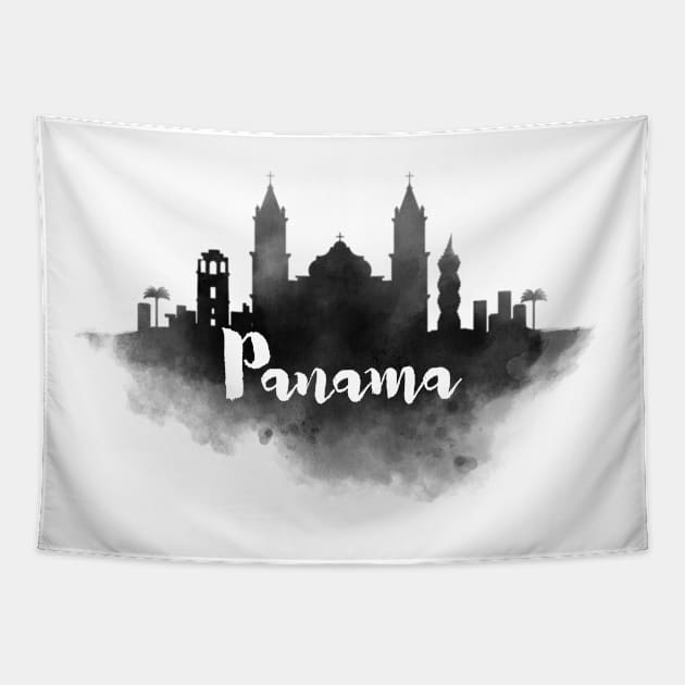 Panama watercolor Tapestry by kursatunsal