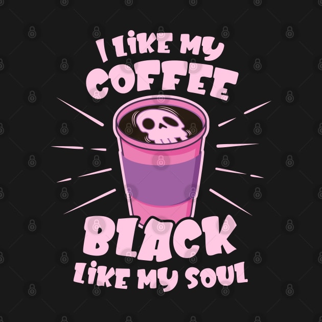 Black Like My Soul Pastel Grunge Nu Goth Coffee by Huhnerdieb Apparel