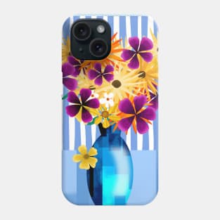 Vase of Purple and Orange Flowers Phone Case