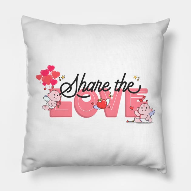 Share the love Pillow by Salasala