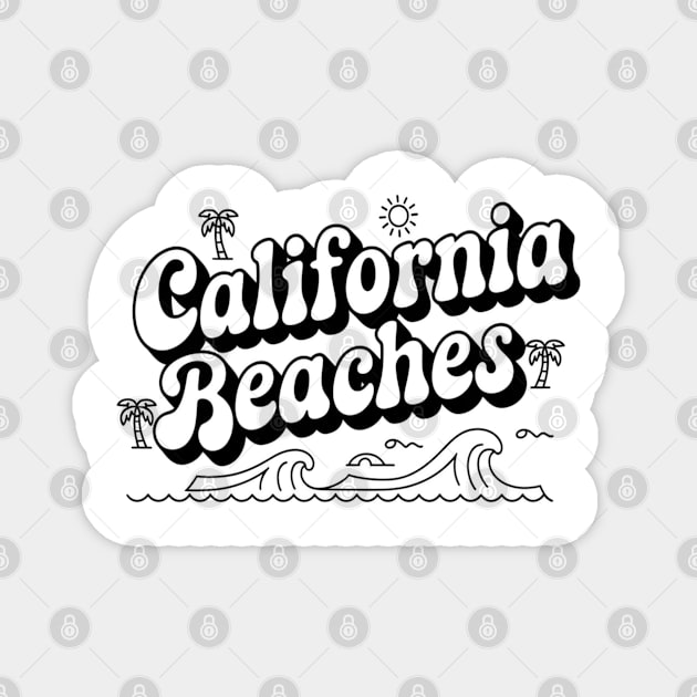 California Beaches: Inspired Summer Vibes and Ocean Dreams Magnet by Pixel Threads 