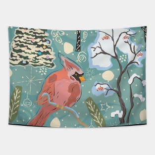 Red Bird Tapestry