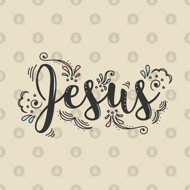 Jesus | Trendy Religious Typography Lettering. by Vanglorious Joy