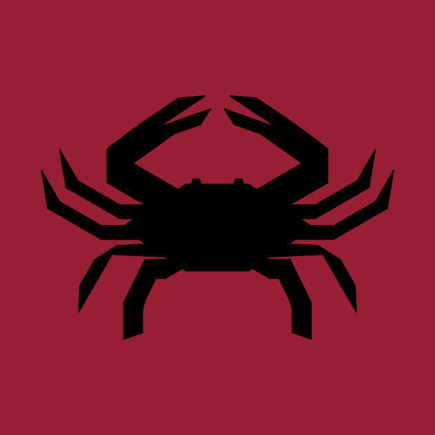 Radioactive Crab Logo Black on Red by IORS