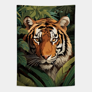 Jungle Tiger Face Tapestry