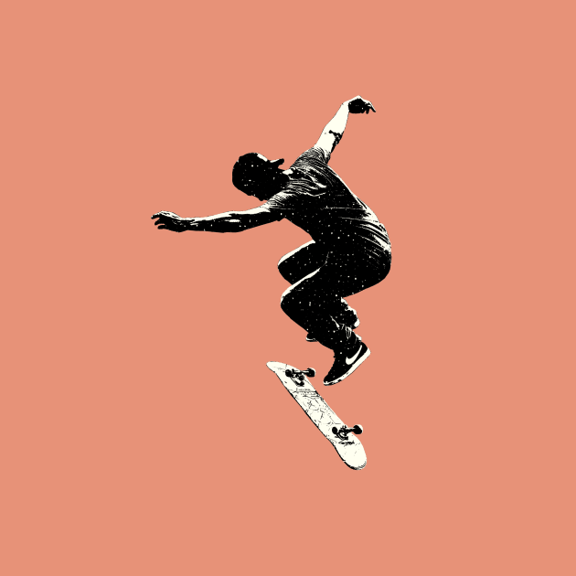 Skateboarder Kickflip by AKdesign