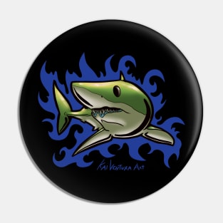 Mako Shark Surf Rad Design Color Variant B Pin