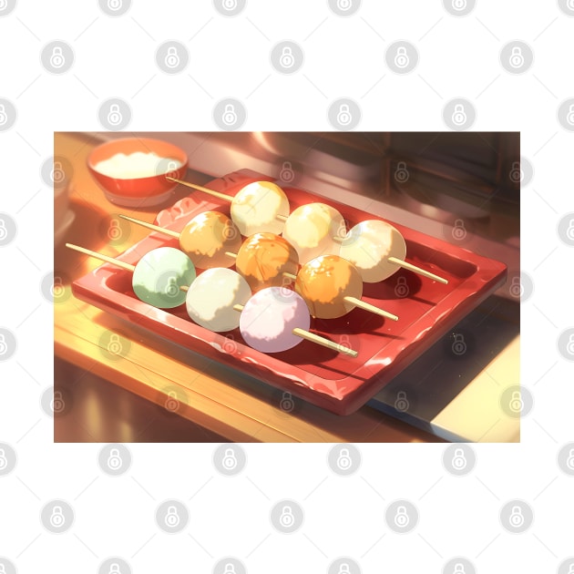 Delicous Japanese Food Dango - Anime Wallpaper by KAIGAME Art