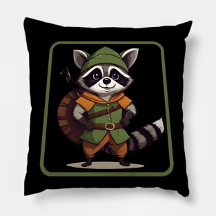 Raccoon Robin Hood Pillow