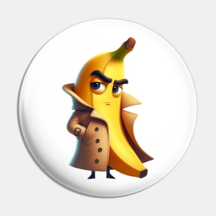 Banana Wearing Trench Coat Pin