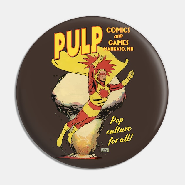 PULP Atom Bomb Pin by PULP Comics and Games